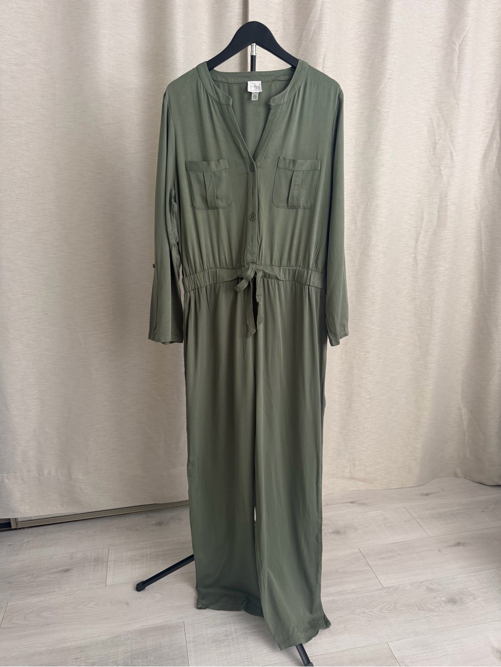 Cupio Olive Green Utility Jumpsuit